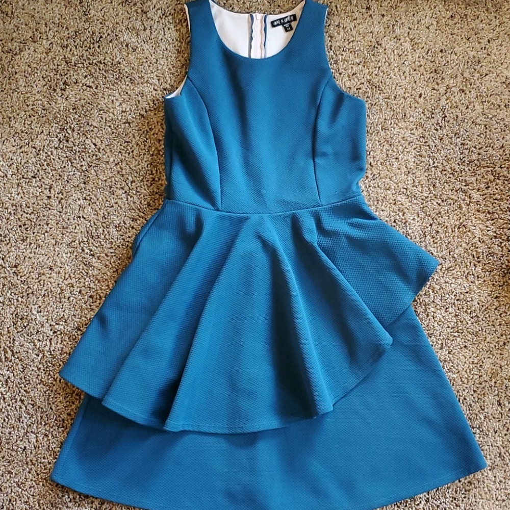 Ava & Yelly size 14 Aqua Ruffle Dress